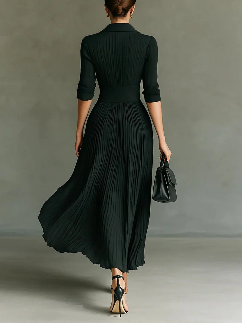 Robe élégante à taille plissée pour femmes