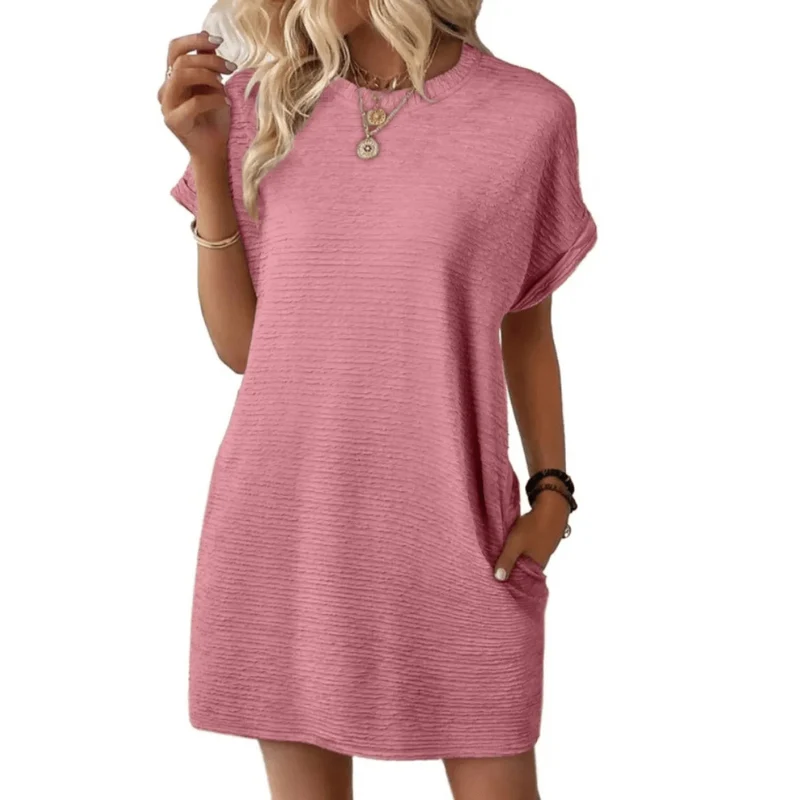 Robe à col rond pour femmes