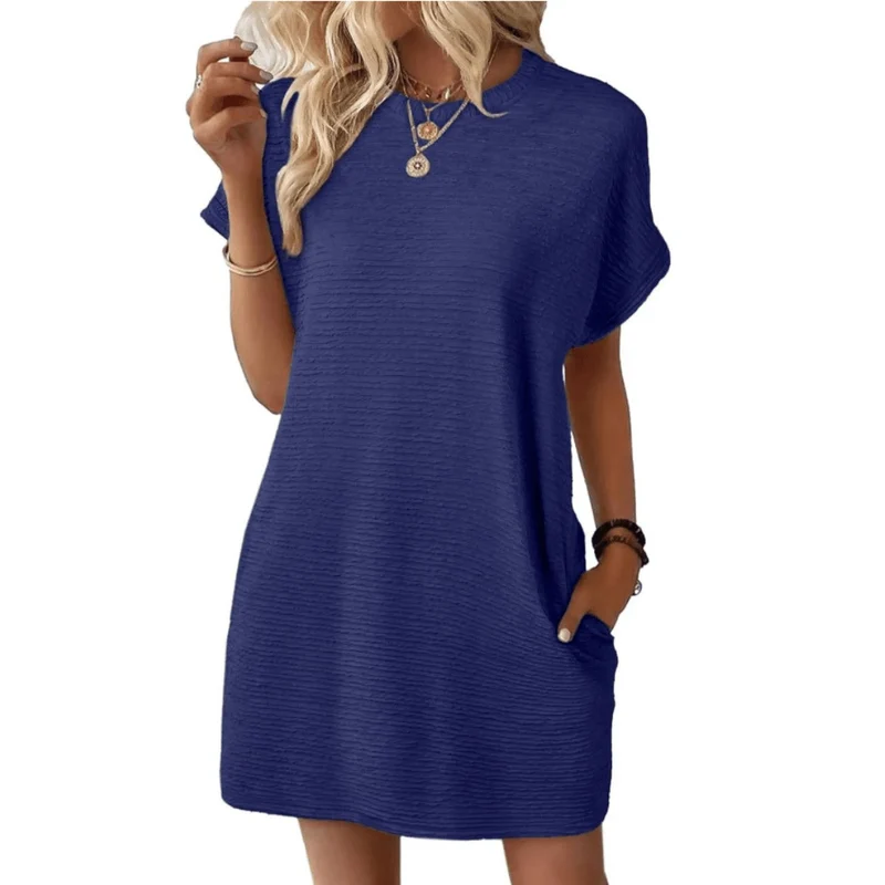 Robe à col rond pour femmes