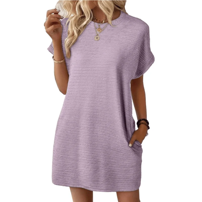 Robe à col rond pour femmes