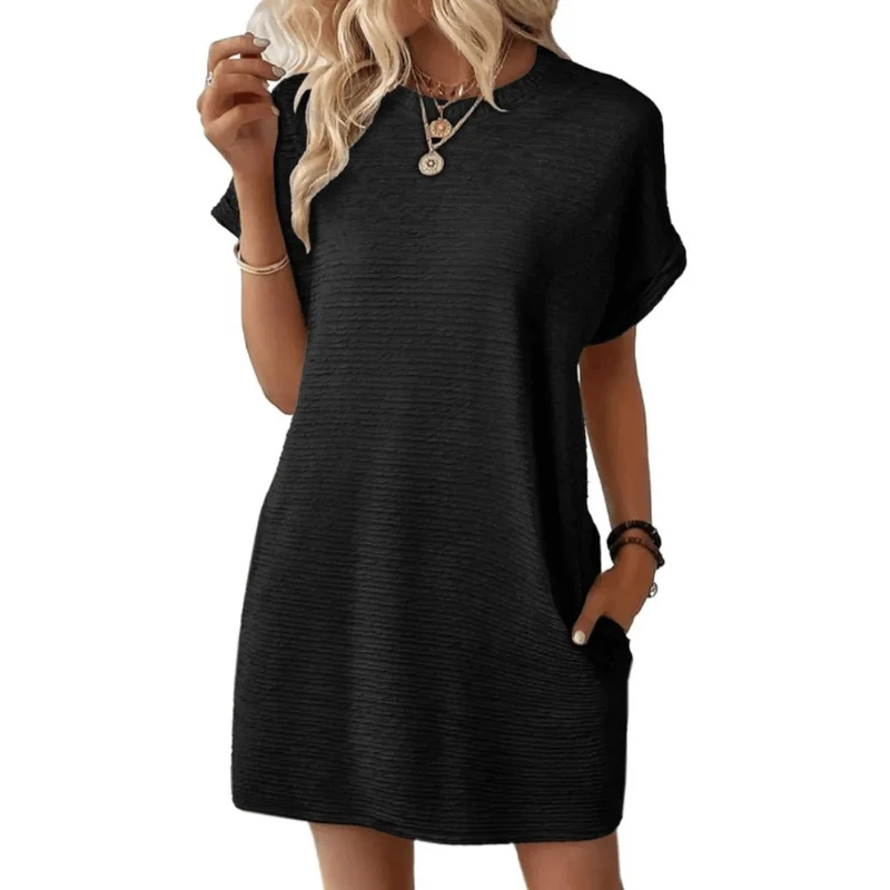 Robe à col rond pour femmes