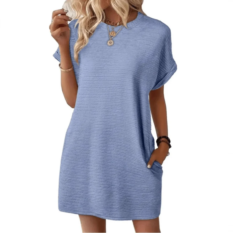 Robe à col rond pour femmes