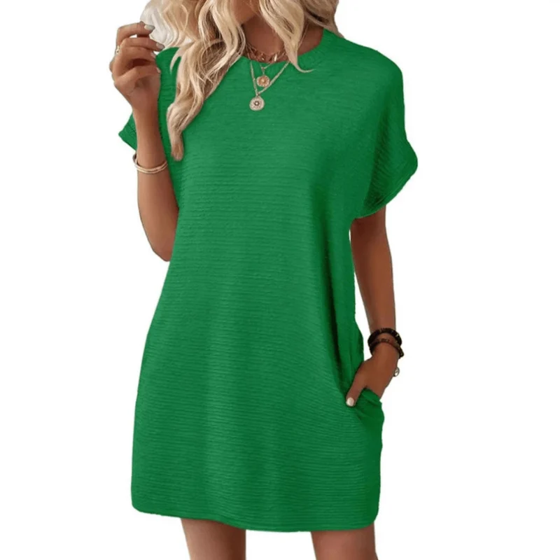Robe à col rond pour femmes