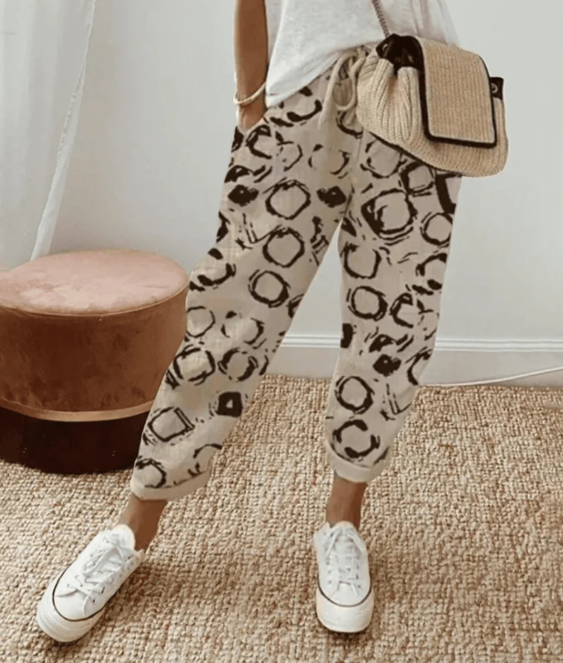 Pantalon décontracté en coton pour femmes