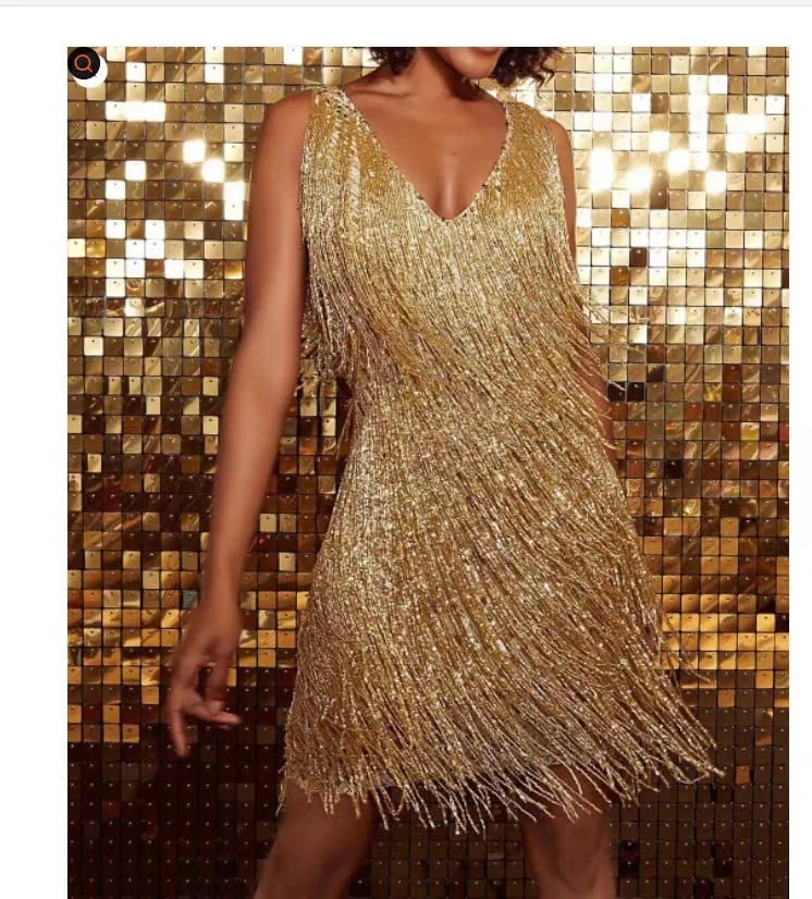 Robe à franges pour femmes