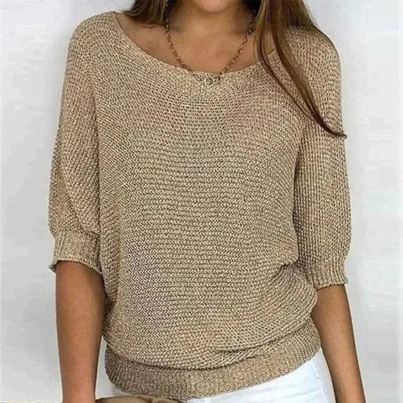 Pull à manches trois-quarts pour femmes
