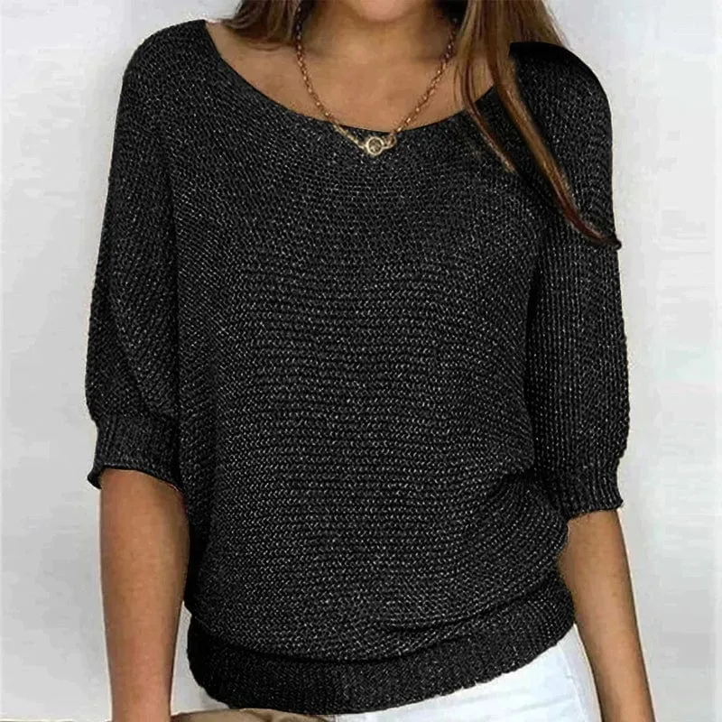 Pull à manches trois-quarts pour femmes