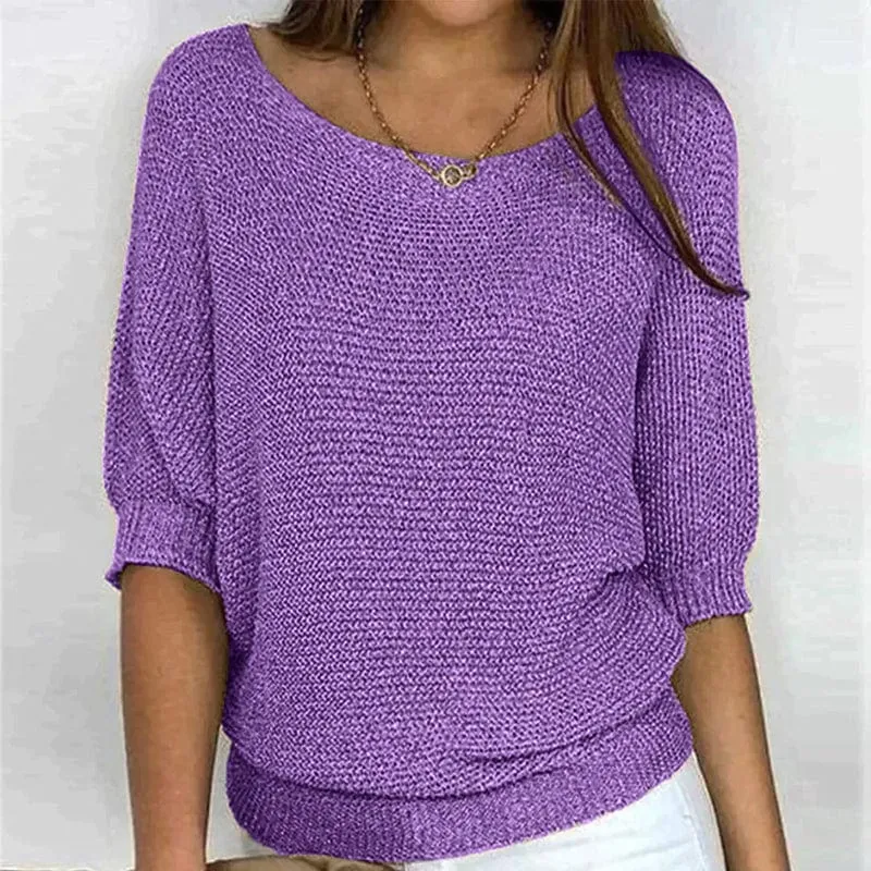 Pull à manches trois-quarts pour femmes