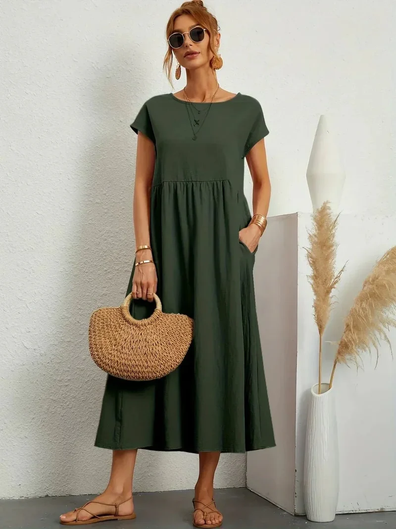 Robe Longue en Coton pour Femmes