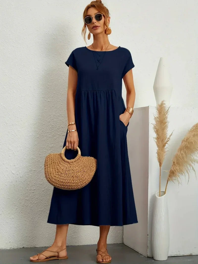 Robe Longue en Coton pour Femmes