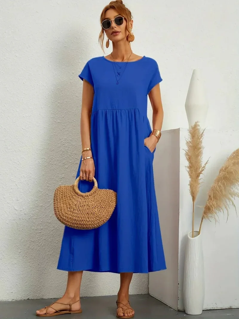 Robe Longue en Coton pour Femmes