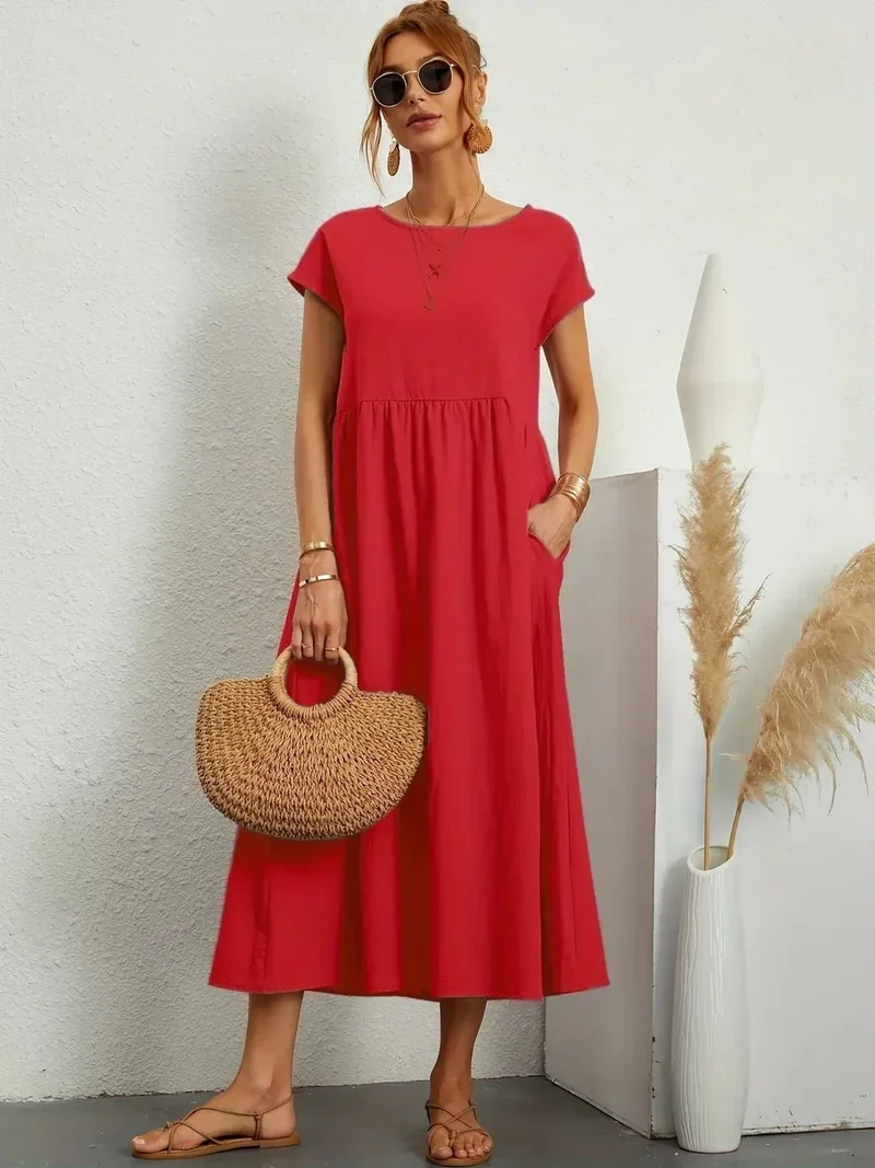 Robe Longue en Coton pour Femmes