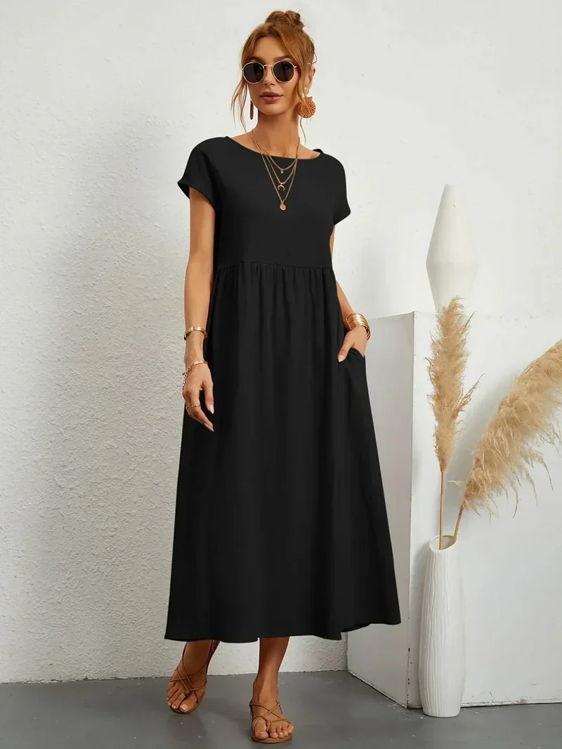 Robe Longue en Coton pour Femmes