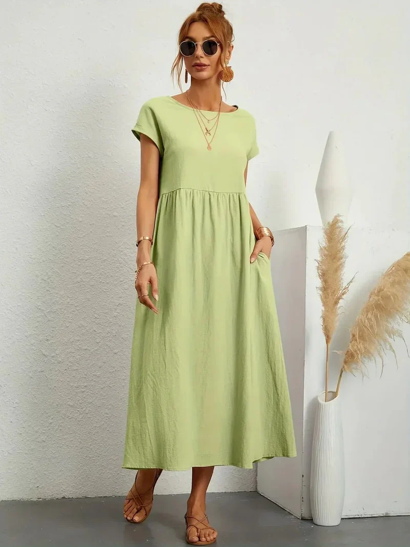 Robe Longue en Coton pour Femmes