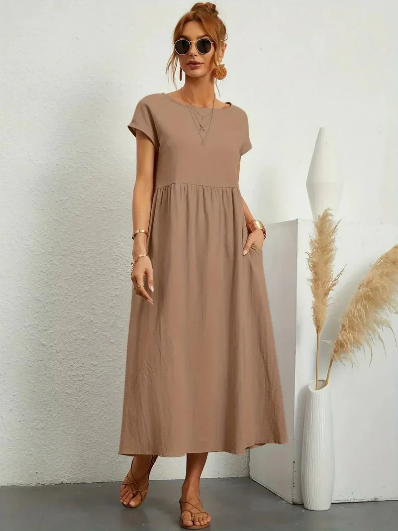 Robe Longue en Coton pour Femmes