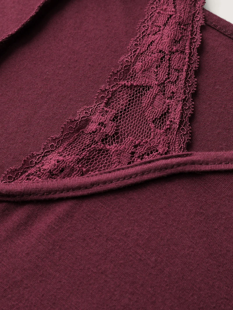 Supersoft Lace Halter Neck T-Shirt
