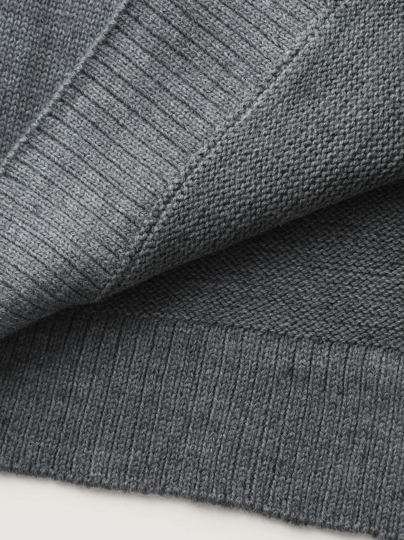 Cable Knit Side Pockets Knit Cardigan
