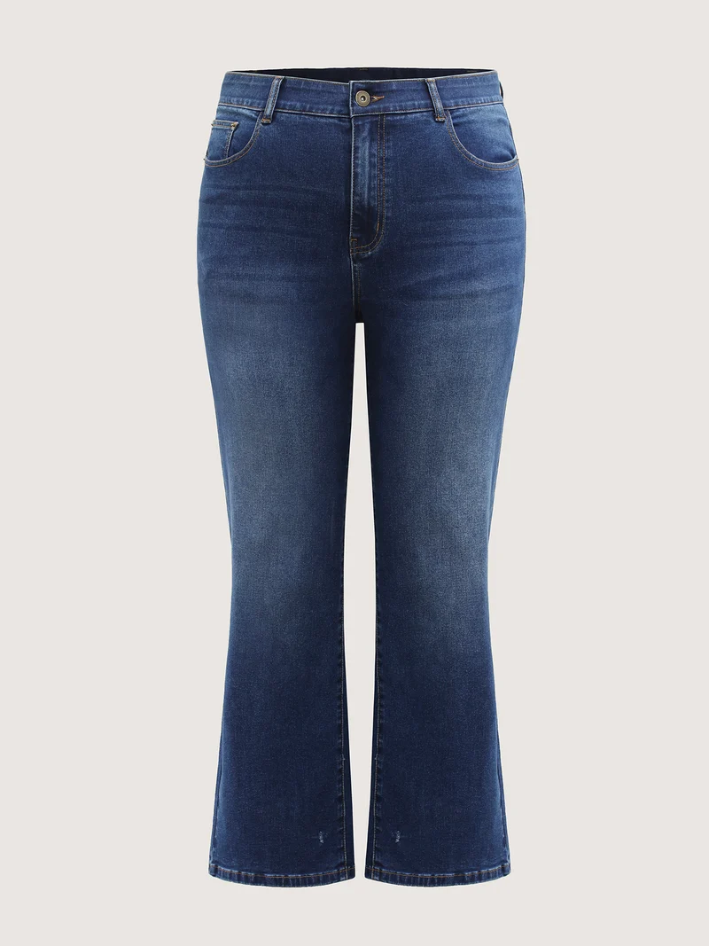 Classic Wash Stretchy Micro Flared Jeans