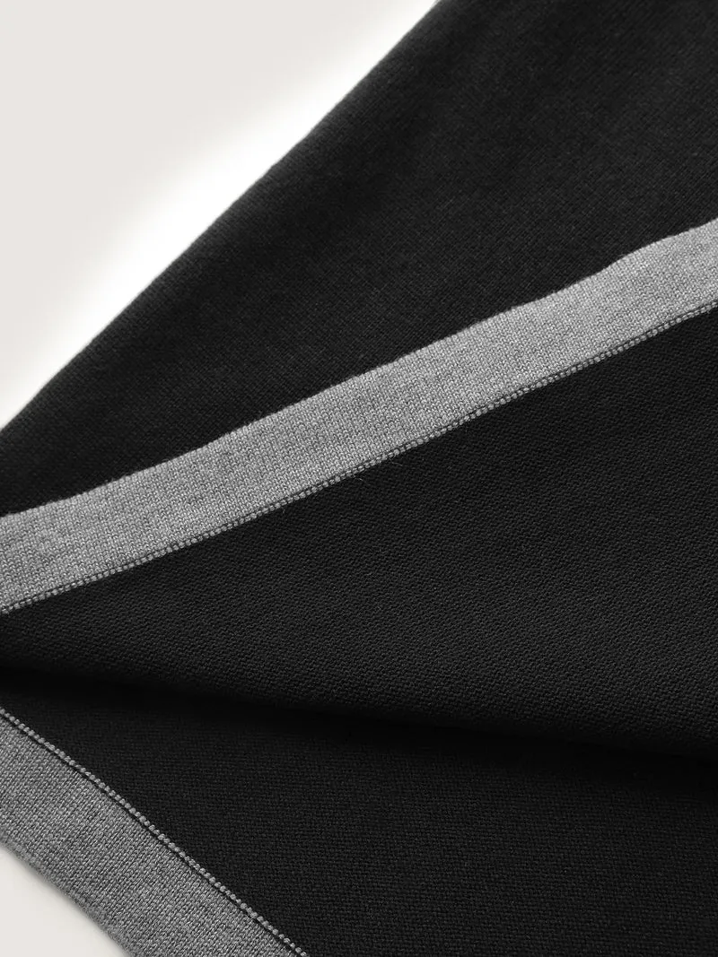 Supersoft Stripes Asymmetrical Collar Knit Cardigan