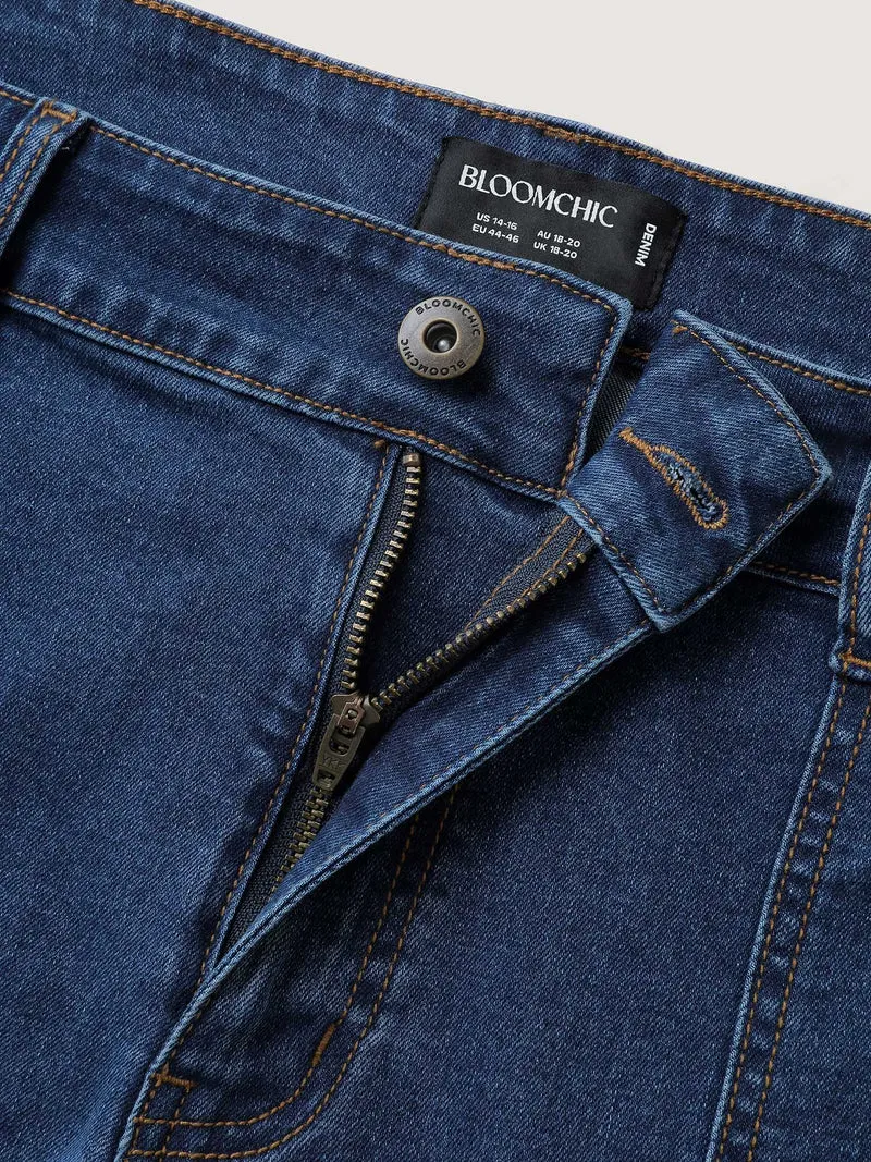 Side Pockets Wide-Leg Jeans