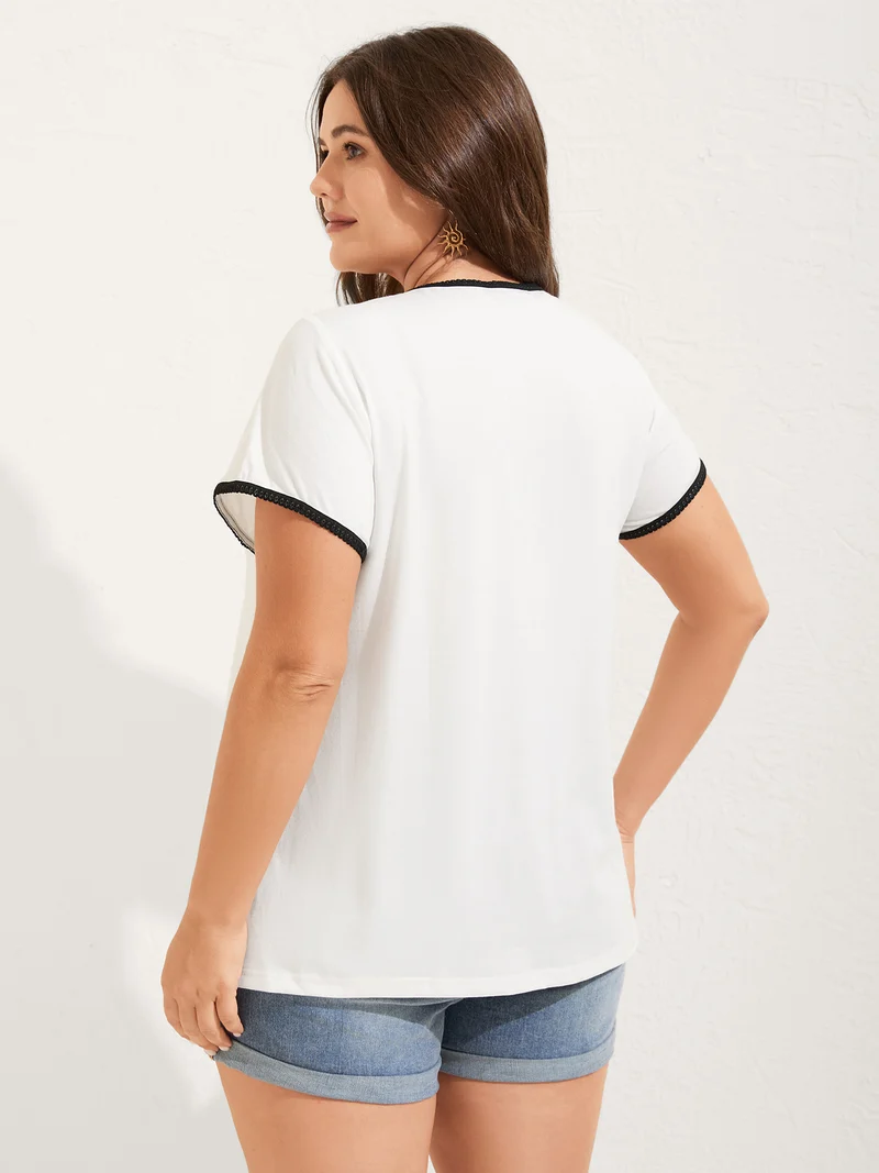 Supersoft Floral Embroidered T-Shirt