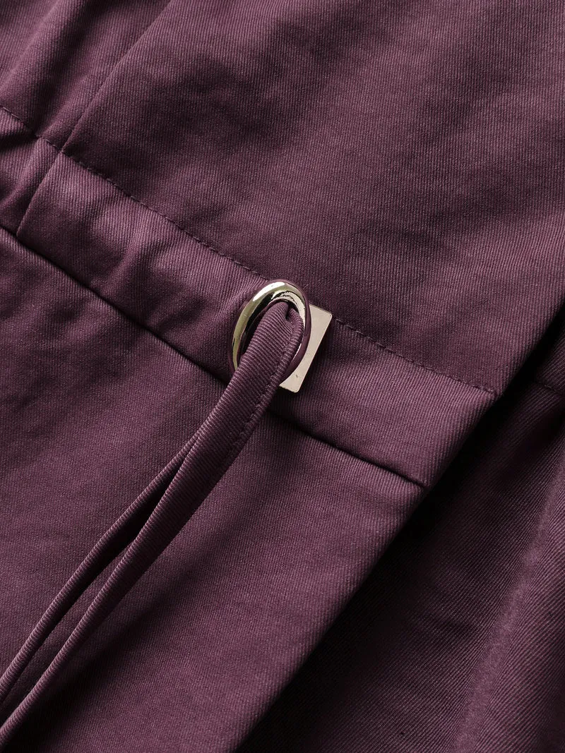 Waist-Defining Drawstring Pockets Jacket