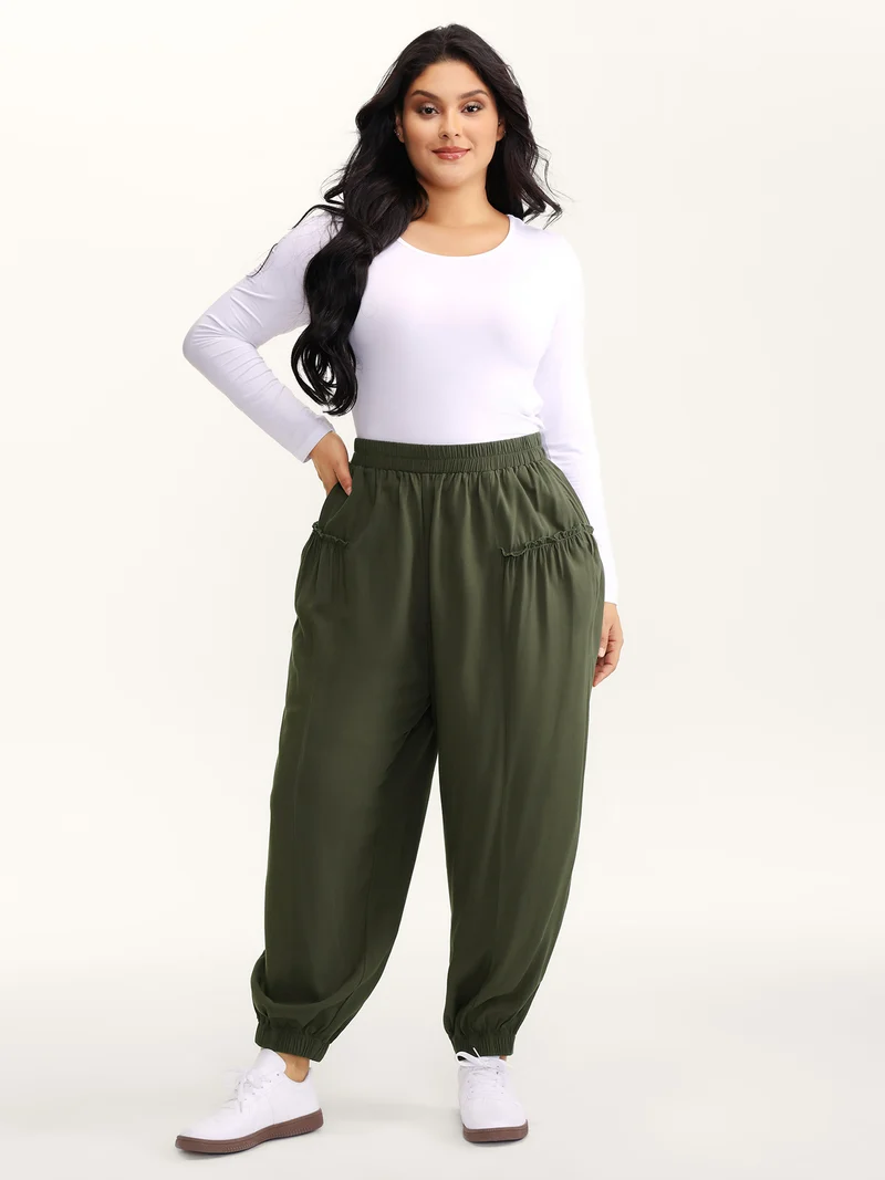 Ruffled Inclusive Jogger Pants