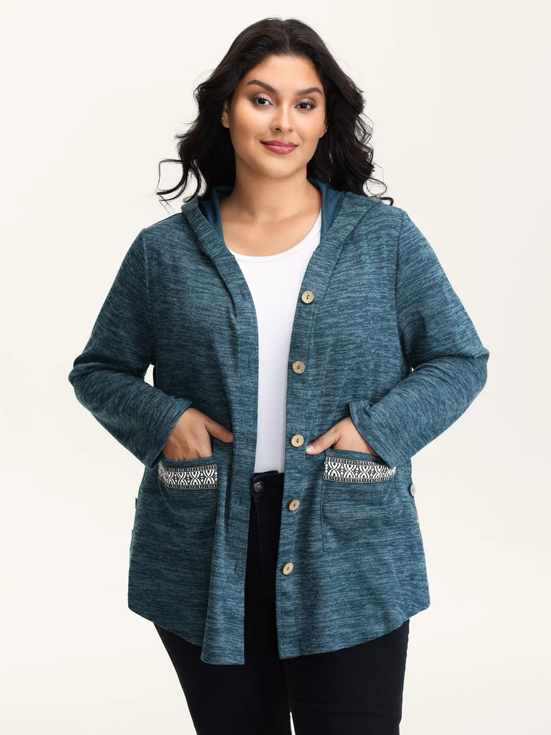 Heather Faux Cashmere Boho Stripe Coat