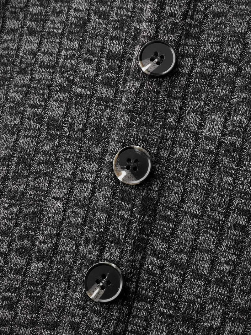 Stretchy Side Button Detail Slit T-Shirt