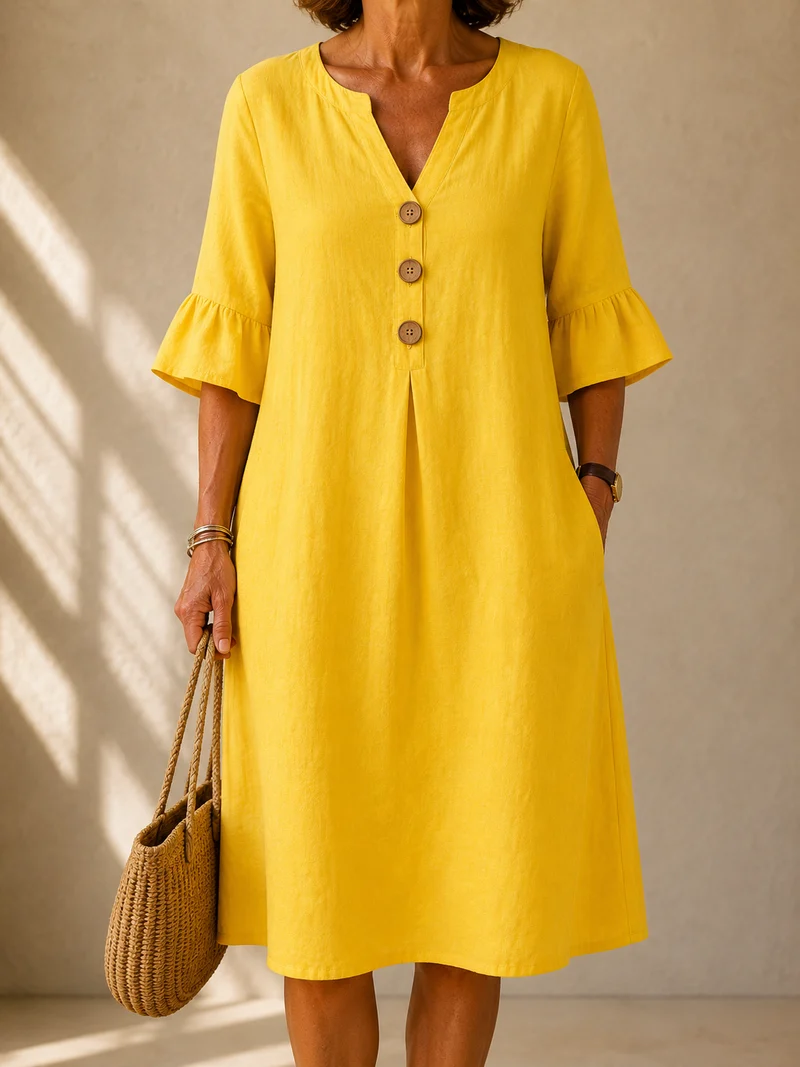 DELACROIX | Robe Boutonnée Ample Aveline