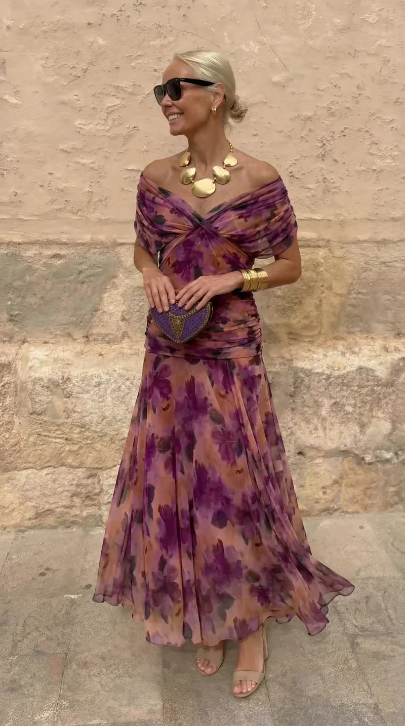 DELACROIX | Robe Longue Fleurie Vaporeuse Christine