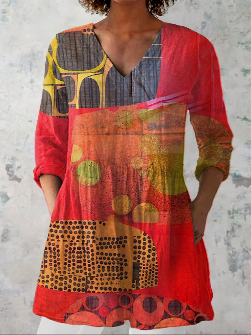 DELACROIX | Blouse Longue Col V Fluide Camille