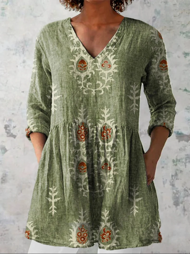 DELACROIX | Blouse Longue Col V Fluide Aveline
