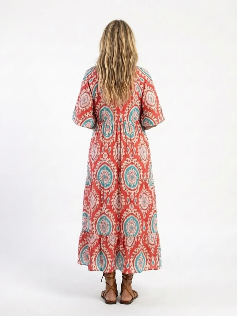 DELACROIX | Robe Midi Imprimée Cachemire Martine
