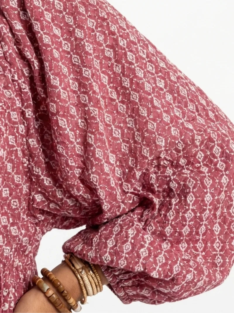 DELACROIX | Robe Midi Géométrique à Nouer Isabelle