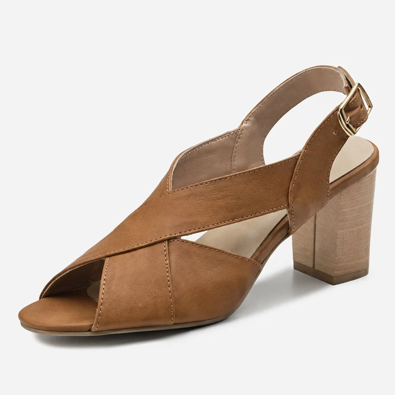 Delphine | Sandales Élégantes à Talon Carré