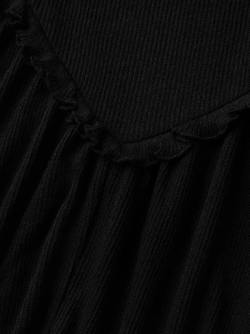 Heather Stretchy Sheer High Low Hem Top