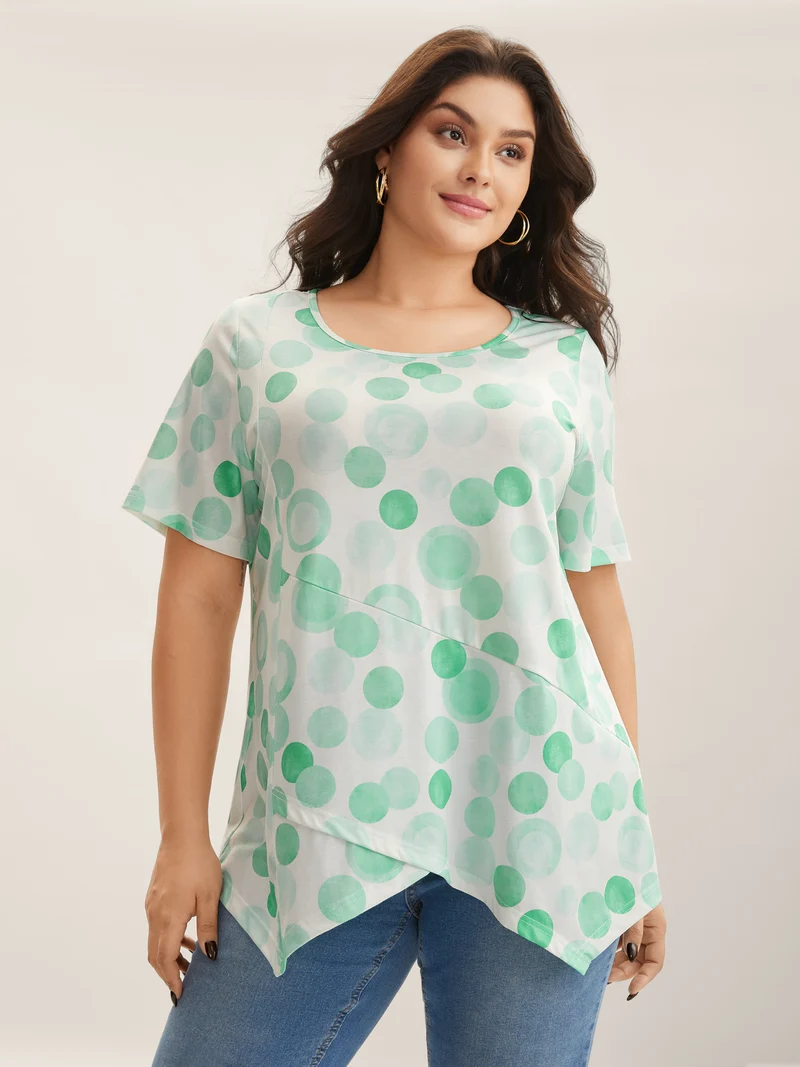 Supersoft Stretchy Polka Dots T-Shirt