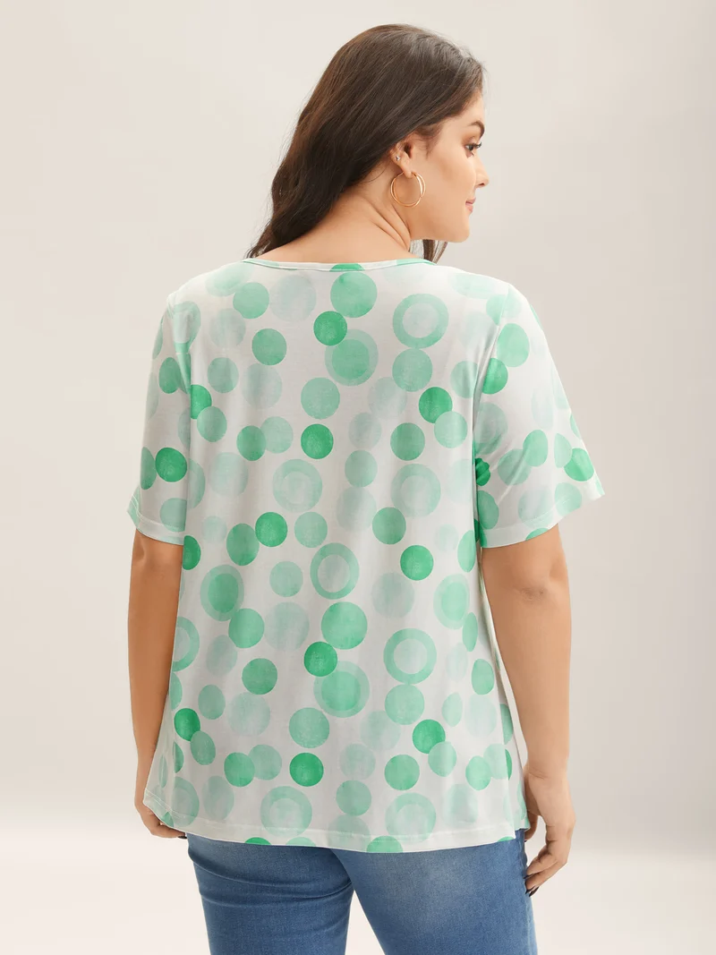 Supersoft Stretchy Polka Dots T-Shirt