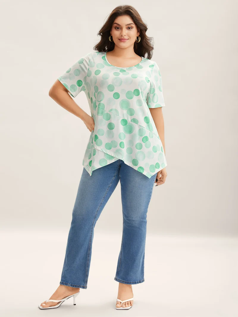 Supersoft Stretchy Polka Dots T-Shirt