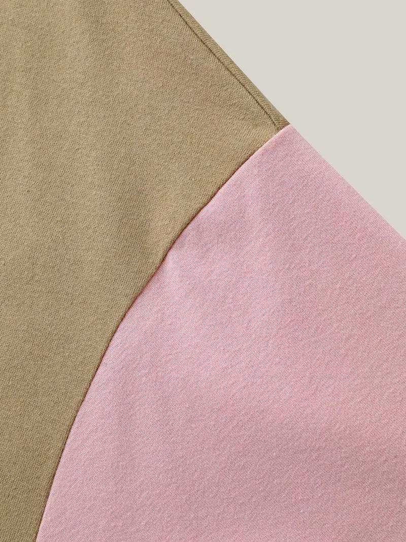 Pure Cotton Color Contrast T-Shirt
