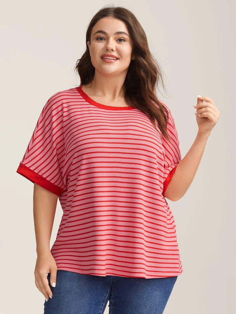 Romantic Stripes Contrast T-Shirt