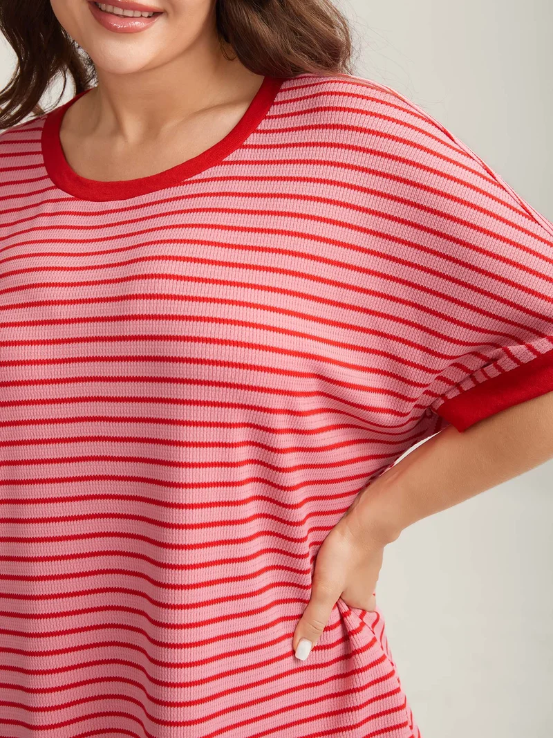 Romantic Stripes Contrast T-Shirt