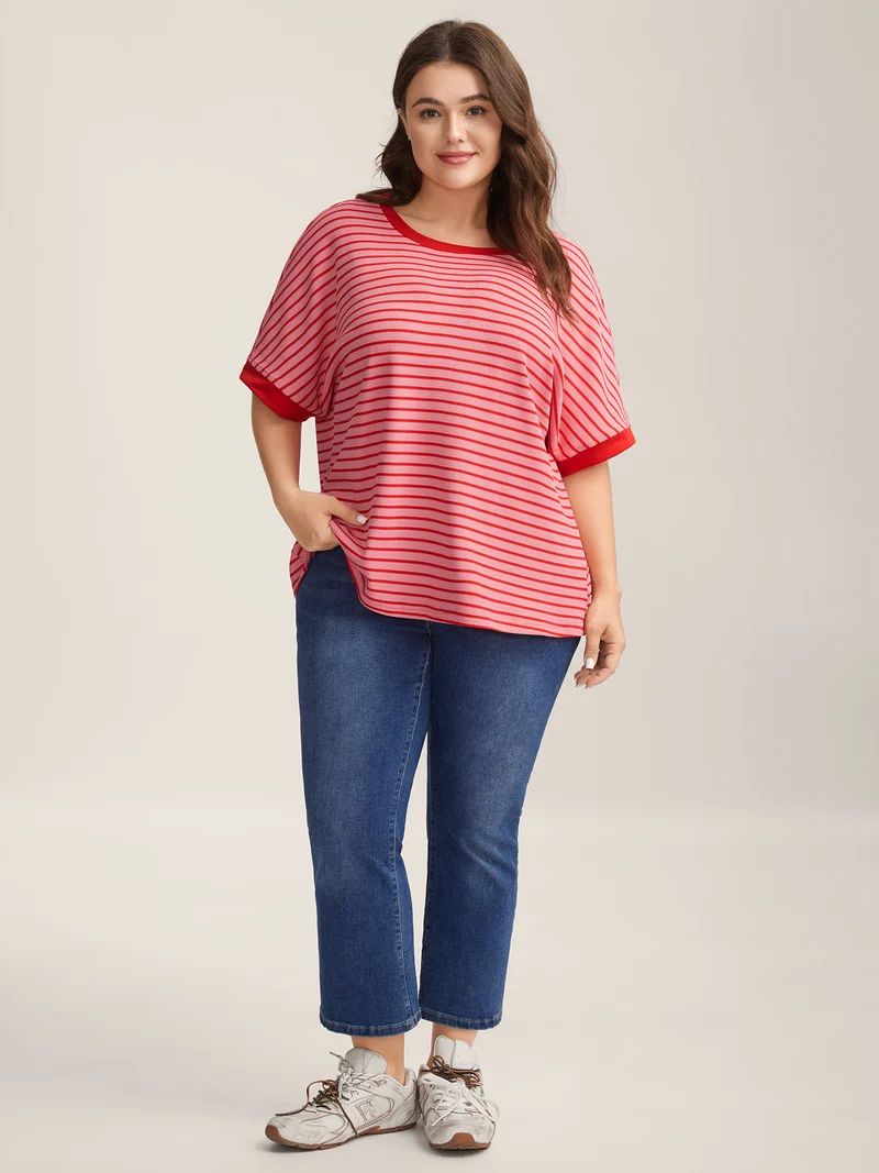 Romantic Stripes Contrast T-Shirt