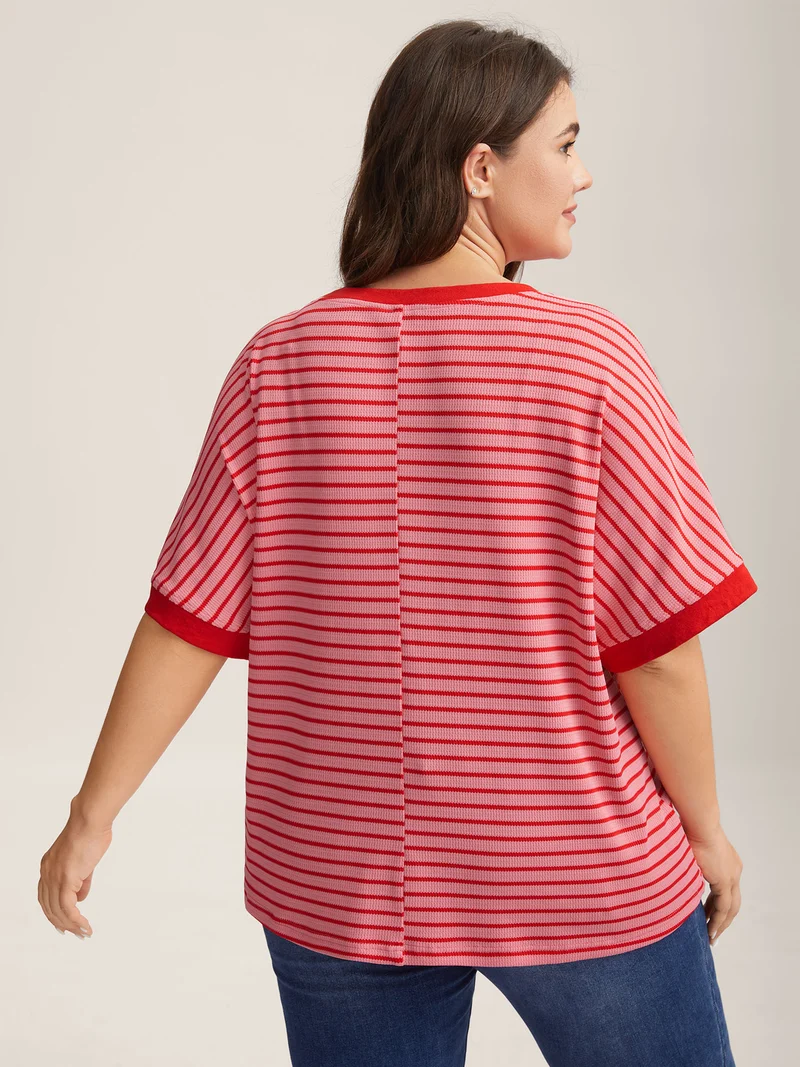 Romantic Stripes Contrast T-Shirt