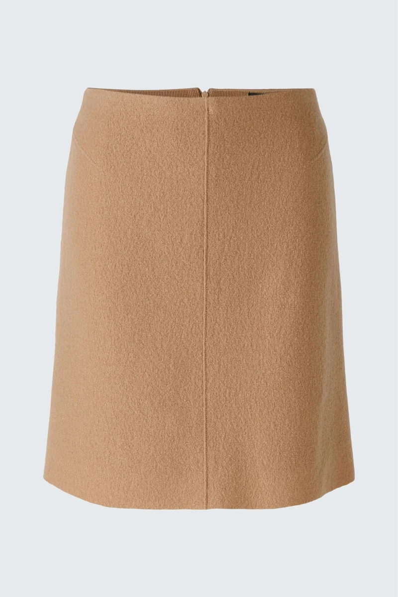 Jupe courte en lainage, taille haute