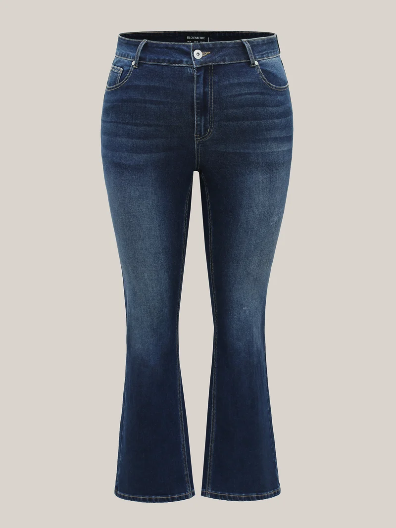 Booty-Lifting Bootcut No-Gap Waist Jeans