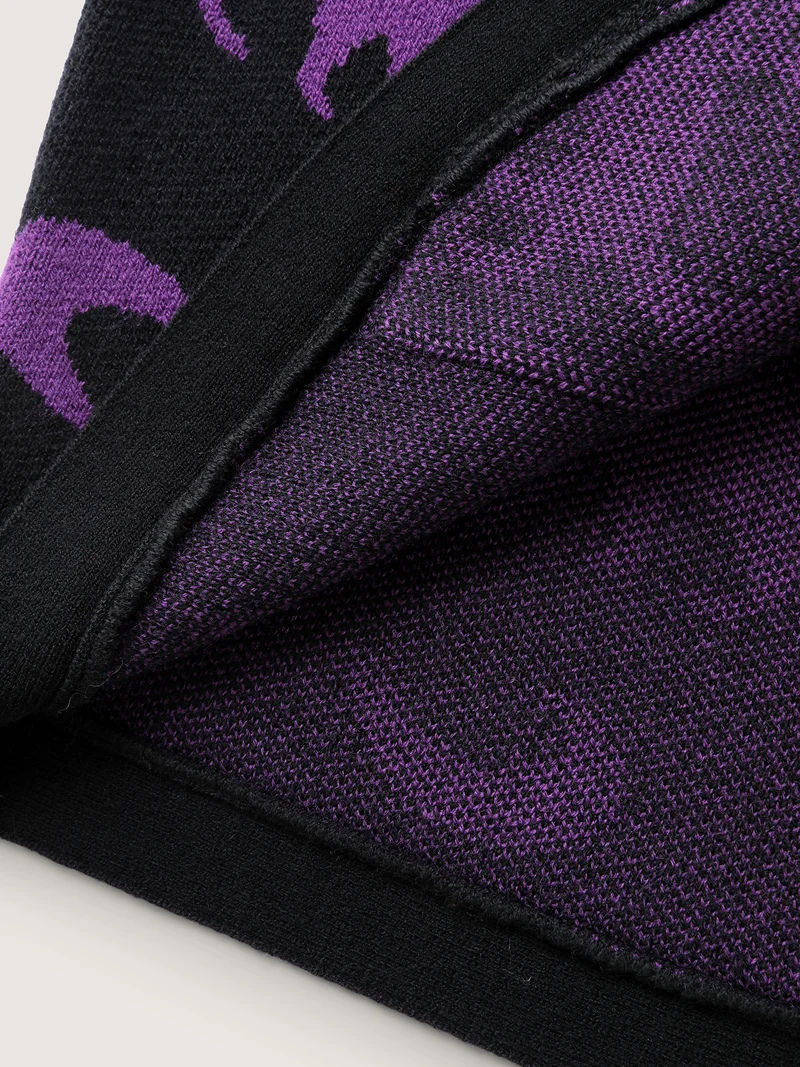 Halloween Jacquard Print Pockets Knit Cardigan