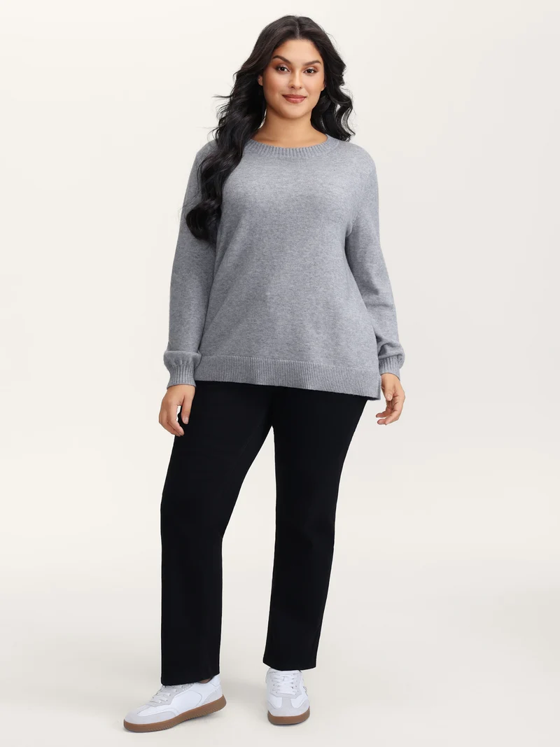 Bow Detail Ribbed Hem Pullover