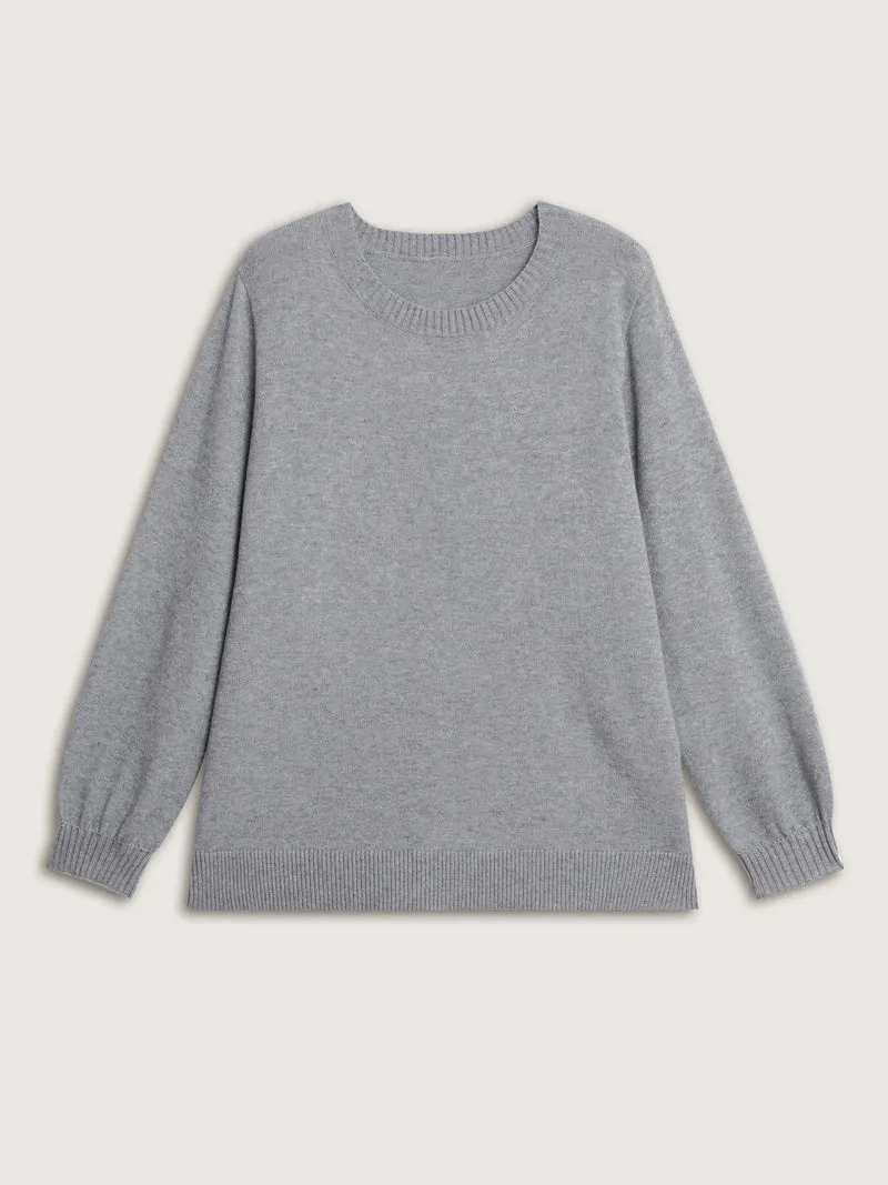 Bow Detail Ribbed Hem Pullover